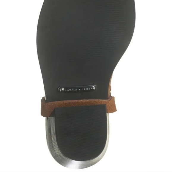 Rebecca Minkhoff Jett Brown Suede Harness Chelsea Western Boot Size 10 - Picture 5 of 11